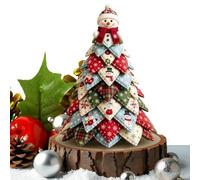 DIY Fabric Christmas Tree - 3D Handmade Quilted Snowmen Crafts Decor,