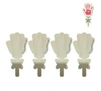 DIY Fête des Mères Art Impression à la main Bouquet de fleurs roses en bois, Slices en bois non fini, pour l'artisanat, les cadeaux de fête des mères pour les grands-enfants, mémoire de maman et nana