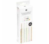 DIY Freundschaftsarmbänder Set, Neon Mix, 10 x 8 m Stickgarn in 10 verschiedenen Farben, 100 % Baumwolle und Neon 100% Polyester