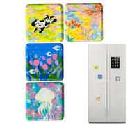 DIY Fridge Magnet Kit - Blank Painting Frame Crafts for Creative Projects | Wood Frame Pieces with Smooth Surfaces Paintable Design, Handmade Magnet Making Set for Home Kitchen School Classroom Locker