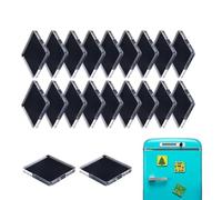 DIY Fridge Magnets, Clear 2x2 inch Acrylic Squares, 20-Piece Magnetic Set | Transparent Acrylic Construction Displays Photos Beautifully, Suitable For Kitchens, Classrooms, Dormitories, Cafes