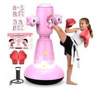 DIY Funpunching Ball Enfants, Sac de Frappe Enfant Set pour 3-10, avec 2 Cibles et Gants de Boxe pour EnfantsSac de Boxe pour Garçons et Filles, Le Cadeau d'anniversaire ou de Noël Le Plus Spécial.