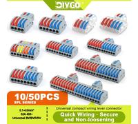 DIY GO 10/50PCS Mini Connecteurs Rapides Universels pour Câbles, Bornes de Connexion Rapide SPL TYPE pour Conducteurs SPL-102