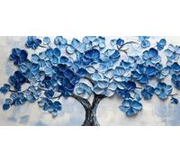 DIY Grande Diamond Painting Kit Complet, Acrylique Peinture Fleurs 5D Forage Circulaire Artisanat Mosaique Broderie Art du Diamant, Adultes Enfants Noel Maison à Coucher Décor 80x160cm KH4Y-46