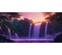 DIY Grande Diamond Painting Kit Complet, Cascade De RêVe 5D Forage Circulaire Artisanat Mosaique Broderie Art du Diamant, Adultes Enfants Débutants Noel Maison Chambre à Coucher Décor 40x80cm KH4Y-435