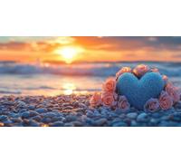 DIY Grande Diamond Painting Kit Complet, Fleurs De Cailloux 5D Forage Circulaire Artisanat Mosaique Broderie Art du Diamant, Adultes Enfants Noel Maison à Coucher Décor 80x160cm KH4Y-139