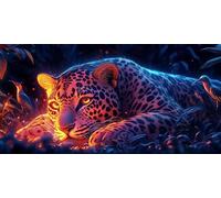 DIY Grande Diamond Painting Kit Complet, Oiseau Tigre 5D Forage Circulaire Artisanat Mosaique Broderie Art du Diamant, Adultes Enfants Débutants Noel Maison Chambre à Coucher Décor 20x40cm KH4Y-461