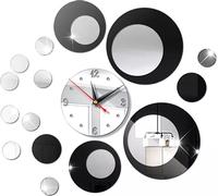 DIY Horloge murale Horloge silencieuse Miroir acrylique Horloge murale décorative