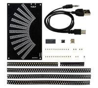 DIY Kit d'affichage de musique LED avec boîtier en acrylique, kit de visualisateur audio USB pour affichage de la lumière du rythme en temps réel, sensibilité et modes réglables, projet