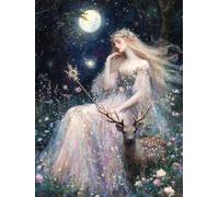 Diy Kit De Broderie Française Avec Perles Princesses Et Animaux Fantastiqueskit De Broderie De Perles Pour Adultes,Ensemble De Tapisserie Au Point De Croix,Seed Bead Embroidery Kits 9CT 60x80cm