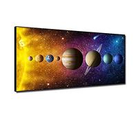 DIY Kit de peinture diamant 5D grande taille Planète Plein Foret Broderie Diamant Painting Cristal Strass Point De Croix Arts Craft,pour salon chambre bureau la décor cadeau Round Drill 50x100cm