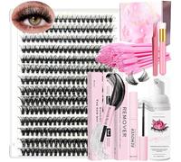 DIY Kit Extension Cils Spécial Pour Débutants 280 Mèches Bou s 40D Longueur Colle Adhésive Et Étancheité Lash Remover Pinces Épilation Cils Mousse Shampoing Outils