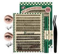 DIY Lash Extension Kit 280pcs Individual Lashes D Curl Eyelash Extension Kit KEYYOU 30D+40D 8-16Mix Lash Clusters with Lash Bond and Seal and Lash Applicator for DIY at Home(KIT-30D40D-0.07D-8-16Mix)