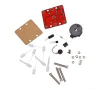DIY LED Cube Kit de construction avec capteur de vibration à souder | Moteur vibrant pour activé, 7 LED s'allument au hasard, idéal pour les soirées de jeu et les fêtes