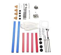 DIY MATX Computer Motherboard Case Rack, Aluminium Computer Open Air Case Bracket, Personality M ATX Open Chassis, Good Heat Dissipation (Bleu Rouge)