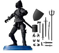 DIY Medieval Warrior Strong Magnetic Removable Articulated Doll,T13 figurine articulée set,figurines d'action Titan 13,Figurine d'action Imprimée en 3D,T13 Figurine d'action Figurine d'action (Noir)