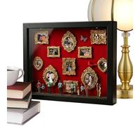 DIY Memory Display Case - 3D Light Up | Photo Frame With Figurines And Gold Frames | Personalized Box For Family, Couples, Adults | Wooden DIY Home Decor Gift Her, Him, Wedding, Annivers