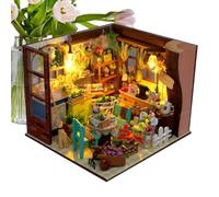 DIY Miniature House Kit - LED Light | 3D Wood Craft, Fairy Town Model