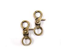 DIY Mousqueton avec raccord Rotatif en Antique Bronze 2 pièces de Vintage Parts Bijoux DIY Fermoir Mousqueton Porte-clés