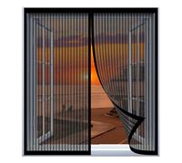 Diy Moustiquaire Magnétique Réglable 40 x 125 cm Installation Facile Sans Percer Aimantée Auto-Adhésif en Maille pour Fenêtre Empêche Les Insectes, Noir