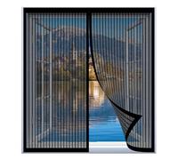 Diy Moustiquaire Magnétique Réglable 40 x 125 cm Installation Facile Sans Percer Rideau Anti Mouche Auto-Adhésif pour Fenêtre Empêche Les Insectes, Noir