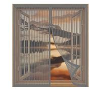 Diy Moustiquaire Magnétique Réglable 40 x 55 cm Installation Facile Sans Percer Rideau de Fenêtre pour Prévenir pour Fenêtre Empêche Les Insectes, Gris