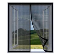Diy Moustiquaire Magnétique Réglable 75 x 140 cm Installation Facile Sans Percer Moustiquaire sur Mesure pour Fenêtre Empêche Les Insectes, Noir