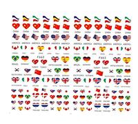 DIY Nail Art Autocollants, Modèle De Drapeau National Auto-adhésif Ongles Décoration De L' Transferts D' Citoyens pour Femmes Design De Manucure