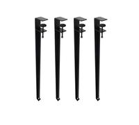 DIY No Perforation Furniture Metal Coffee Table Legs Furniture Control Table Leg 4 Piece Metal Iron Table Legs Adjustable F Shaped Dining Table(71cm/Black)