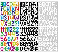 Diy Nom Autocollant Alphabet Abc & Numéro Couleur Noir Blanc 6pcs, Autocollants Numériques Abc, Mot De Bénédiction Autocollant, Stickers Lettres Autocollante