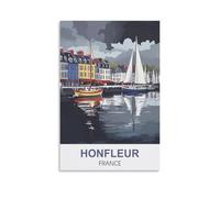 DIY Paint by Numbers Honfleur France Peinture par Numéro pour Adultes et Enfants - DIY Paint by Numbers pour Décoration de la Maison 50x60CM