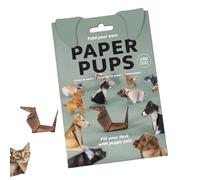 DIY Paper Cats, 50 Origami Paper to Fold Cute Cat Figures, Cute Kitten Origami Papercraft Kit, Origami Animal Shaped Decoration Kit (B, ONE SIZE)