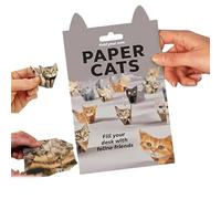 DIY Paper Cats, 50 Sheets Origami Paper for kids, 3D Cat/Dog/Dinosaur Origami Papers Craft Kit, Funny Craft Activity for Adults & Kids, DIY Animal Desk Decor (Cat, OneSize)