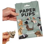 DIY Paper Cats Kit, Cute Kitten Origami Papercraft Kit, Fun 3D Paper Dog & Cat & Dinosaur Models, Fun Craft Activity for Adults & Kids, Desk Decoration & Gift for Kitty Lovers (Dog)