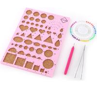 DIY Paper Craft Template Board Pinces à épingles fendues stylo Quilling Tools Kit (rose)