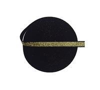 DIY Park 4,6 m 3/20,3 cm 10 mm Métallique Paillettes Spandex élastique Soutien-gorge Sangle Lingerie Robe DIY à coudre Garniture Craft Gold+Black