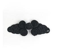 DIY Park 5 Paire faite à la main Noir classique chinois Grenouille Bouton de fermeture Nœud ruban Fermeture