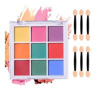 DIY Pastel Chrome Nail Art Set - 9 Couleurs Pastel Chrome Nail Art Palette pour Ongles Ombre avec Outil Pinceau