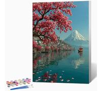 DIY Paysage Peinture Numero Adulte Japon Peinture Par Numero Adulte CréAtifs Kit De Bricolage Sur Toile, DéButants Acrylique PigmentéE Coloriage Kit, Cadeau, Decoration 70x95cm (Sans Cadre) -LKF0771H6