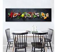 DIY Peinture Diamant 5D Complet Grand Format Épices Diamond Painting Broderie Diamant Kit Mosaique Adulte Enfant Diamant Craft Toile pour Décoration Salon Chambre Bureau 30x90cm Square Drill