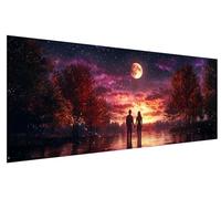 DIY Peinture Diamant Adulte Ciel Étoilé, Kit Diamond Painting Adulte 150x60cm, 5D Diamond-Painting Images Couple Broderie Point de Croix Cristal Artisanat Kits pour Débutant Decoration Chambre L-35