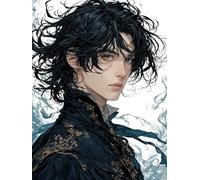 DIY Peinture Diamant Adulte, Diamond Painting Enfant Manga homme 5D Diamant Kit Kits de Broderie au Point de Croix Diamant Strass Point de Croix Cristal Painting pour Noël Décoration 40x50cm Z-355