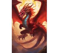 DIY Peinture Diamant Kits, 5D Dragon rouge Diamond Painting Kit Complet Broderie Diamant Grand Format Cristal Strass Point de Croix Painting Broderie, Adultes Noel Murale Décoration 60x90cm ZA-3102