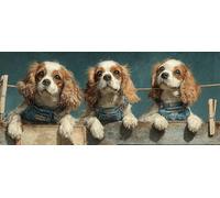 DIY Peinture Numero Adulte Animal, Peinture Numero Chien, Activité Manuelle Adulte Kit avec Pinceaux et Pigment Acryliques, Paint by Numbers for Enfant, Deco Chambre, Cadeau Printemps, 110x50cm 3-6165