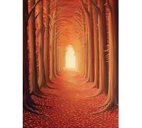 DIY Peinture Numero Adulte Arbre, Usine Peinture Numero Activité Manuelle Adulte Kits, Paint by Numbers for Adults avec Pinceaux et Pigment Acryliques, Cadeau Femme, Decoration Maison, 30x40cm, Q-1476