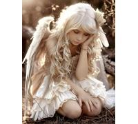 DIY Peinture Numero Adulte Femme, Aile Peinture Numero Activité Manuelle Adulte Kits, Paint by Numbers for Adults avec Pinceaux et Pigment Acryliques, Cadeau Femme, Decoration Maison, 30x40cm, Q-5048