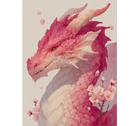 DIY Peinture Numero Adulte Fleur, Dragon Peinture Numero Activité Manuelle Adulte Kits, Paint by Numbers for Adults avec Pinceaux et Pigment Acryliques, Cadeau Femme, Decoration Maison, 30x40cm Q-3133