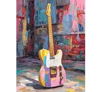 DIY Peinture Numero Adulte Graffiti, Peinture Numero Activité Manuelle Adulte Kit Guitare, Paint by Numbers for Adults avec Pinceaux et Pigment Acryliques, Decoration Chambre, Cadeau, 100x135cm 1-2457