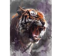 DIY Peinture Numero Adulte tigre Peinture Numero animal Peinture Numero Enfant Adultes Loisirs Créatifs, Peinture par Numéros pou Débutants Activité Manuelle, Schön Cadeau Femme 40x50cm Sans Cadre