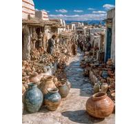 DIY Peinture Numero Adulte Vue De La Rue, Architecture Peinture Numero Activité Manuelle Adulte Kits, Paint by Numbers for Adults avec Pinceaux et Pigment Acryliques, Deco Maison, 60x90cm, V-6467